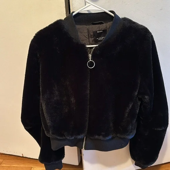 Bershka Jackets Coats Black Fur Coat Poshmark